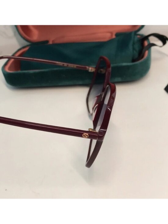 New ✨ Authentic Gucci GG0544S 003 Sunglasses – Burgundy Frame with Blue Gradient main image 5